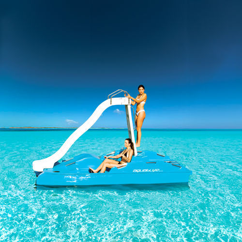 6-person pedal boat - DIAMOND R - AQUABLUE - polyethylene / blue / white