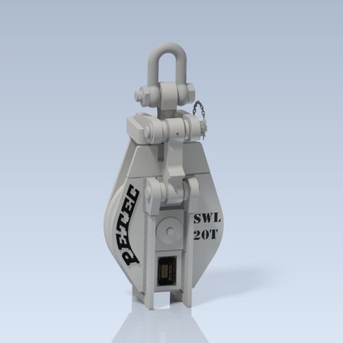 Single block - SB20T-30-SF4 - Petec Services - snatch / with swivel / for commercial fishing boats