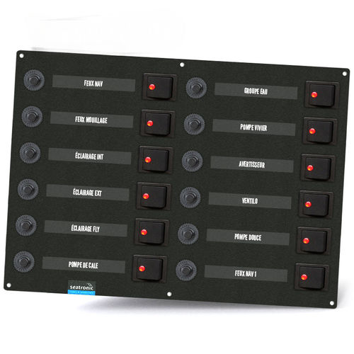 Boat switch panel - ETA12B - seatronic - lighting / for bilge pumps / LED