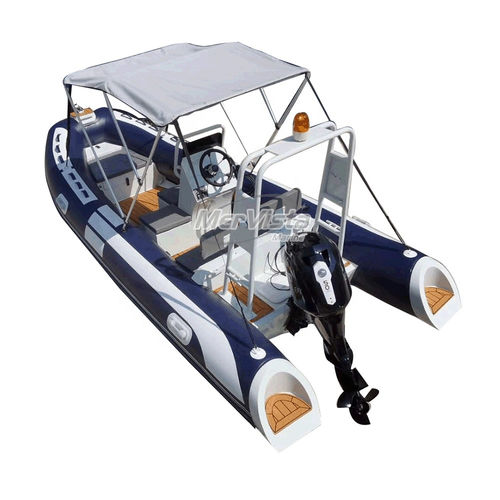 Outboard inflatable boat - 480 Orca  - MerVista Boat - rigid / open / center console