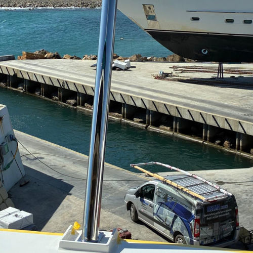 Yacht awning pole - BELMA srl - stainless steel