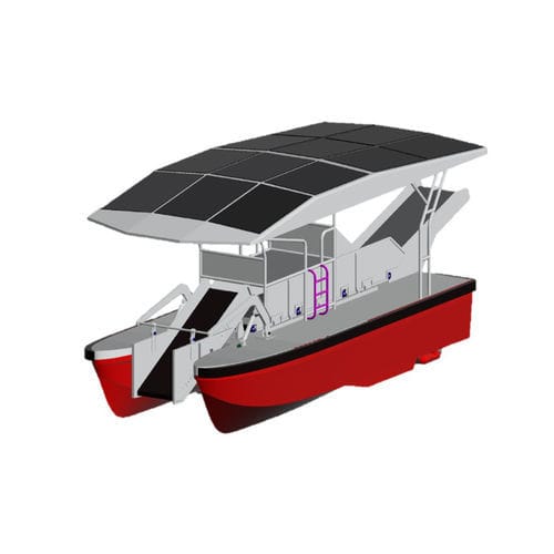 Patrol autonomous surface vehicle - JUPITER  - ST Engineering - waste collection / solar powered