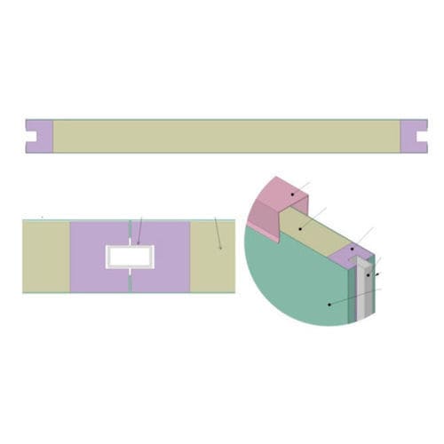 Ship partition wall sandwich panel - P50_STD - Bimar - for fire protection / for ship fittings / mineral wool