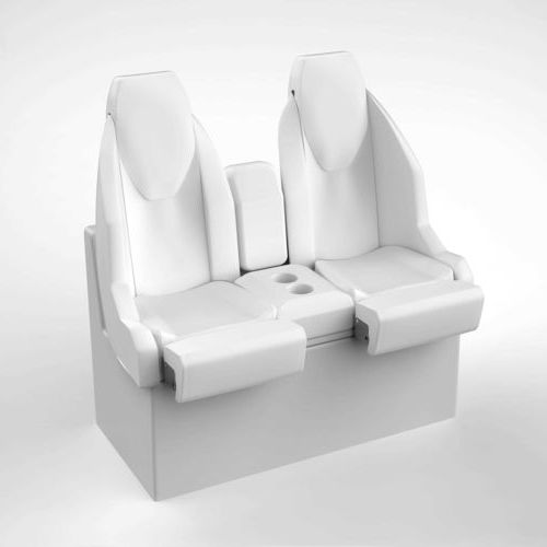 Boat bench seat - STL BENCH NO.2 - M.A. Marine Solutions Sp. z o. o. - for yacht / 2-person / multi-color