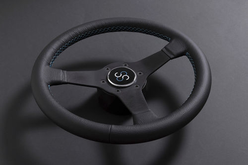 Polyurethane-coated power boat steering wheel - LITUS - CASTELLI ITALIA - aluminum / three spokes / black