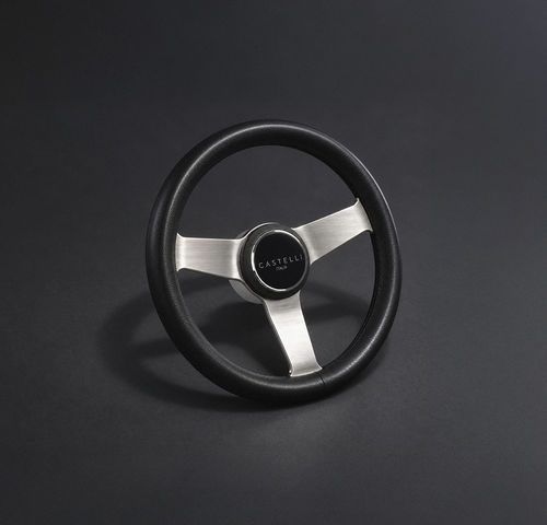 Aluminum power boat steering wheel - XENIA - CASTELLI ITALIA - classic / design / three spokes