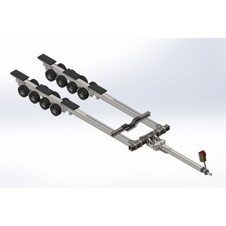 Handling trailer - X.Monster.50t.HBT,rrc - X-Cradle™ - launching / for boat / for sailboats