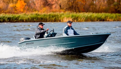 Outboard small boat - G4 - GELEX - planing hull / open / side console