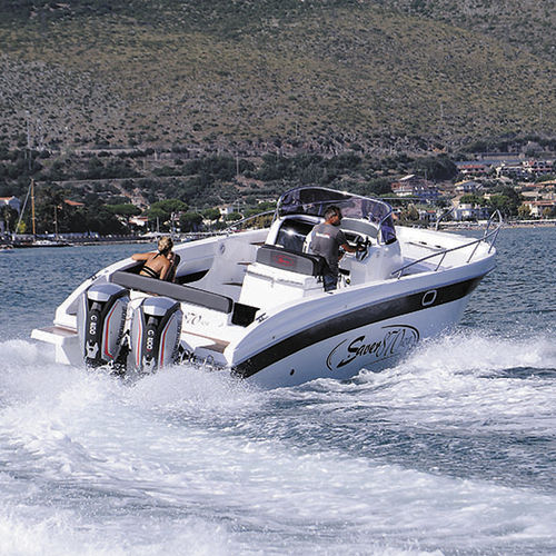 Outboard walkaround - 870 Wa - SAVER  S.R.L. - twin-engine / center console / 10-person max.