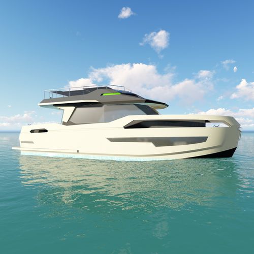 Inboard express cruiser - GreeNaval 47 - Naval Yachts - hybrid / twin-engine / flybridge