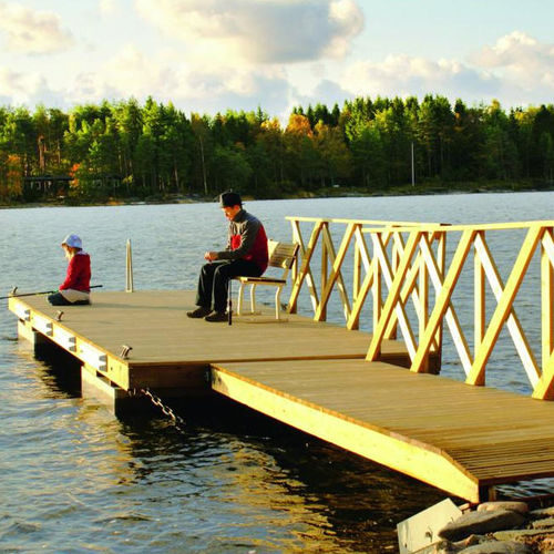 Dock gangway - 097400 - A-Laiturit - wooden / with handrails