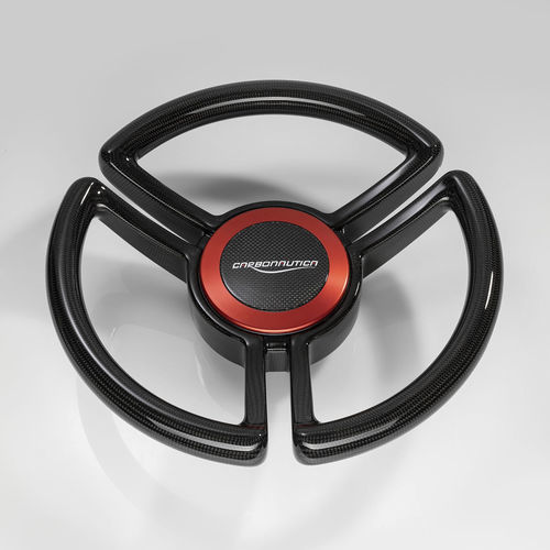 Carbon power boat steering wheel PW360C Carbonautica design