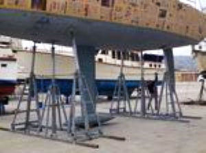 Sailboat cradle - MBV Ton. 10 - Naval Tecno Sud - adjustible tilt / transportable