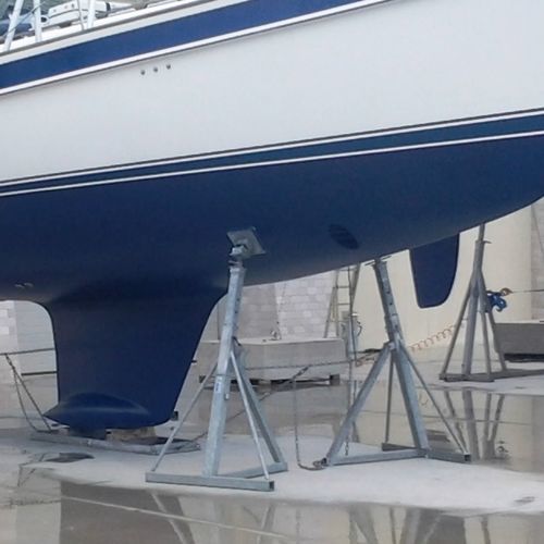 Motor boat cradle - CIF Ton.7 o Ton.10 o Ton.15 h. 8/12 - Naval Tecno Sud - for sailboats / fixed-tilt