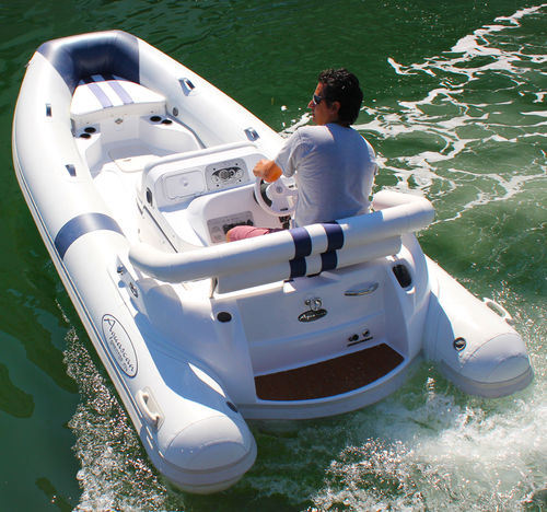 Hydro-jet inflatable boat - Sprinter F14 - Aquascan Inc - rigid / side console / 6-person max.