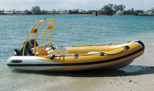 Outboard inflatable boat - Storm 17 - Aquascan Inc - rigid / side console / fiberglass