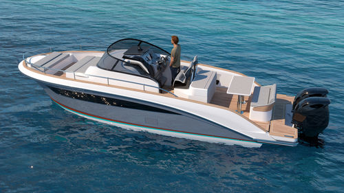 Outboard center console boat - Levriero 32 - PHIEQUIPE - 10-person max. / twin-berth
