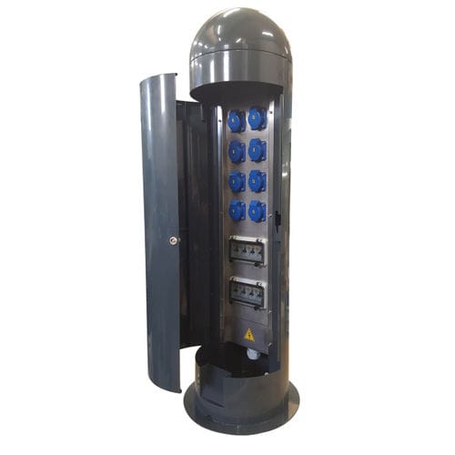Pedestal with built-in light - MAGNUM  - New VMR SRL - electrical distribution / water supply / for docks