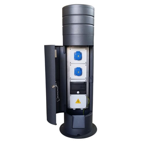 Pedestal with built-in light - PARK PARIS - New VMR SRL - electrical distribution / water supply / for docks
