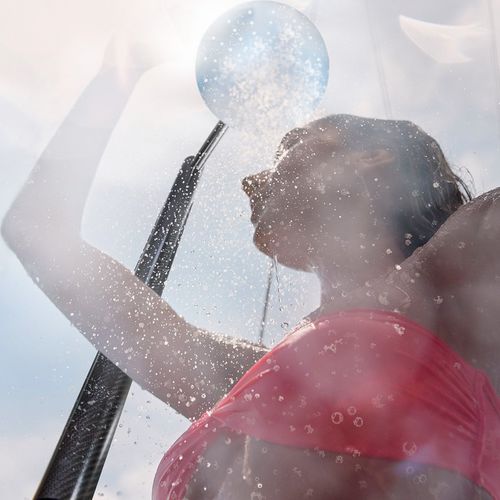 Carbon shower - C1-Carbon1-DB-BC-M - Inoxstyle - for yacht / stainless steel / for boat
