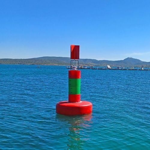 Beacon buoy - B1600S - Lindley Marinas - for terminals / polyethylene / stainless steel