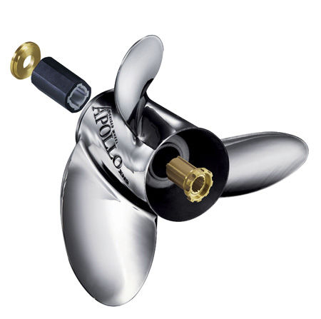 Boat propeller - Apollo   - Michigan Marine Propulsion - fixed-pitch / 3-blade / stainless steel