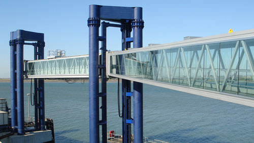 Ferry gangway - THALASSA - ADELTE - terminal / motorized / steel