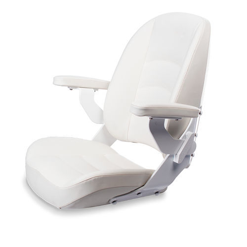 Boat seat - COMMANDER WHITE - Shockwave Seats - with armrests / adjustable / 1-person