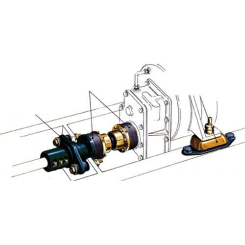Flexible mechanical coupling - aquadrive - for boat / anti-vibration