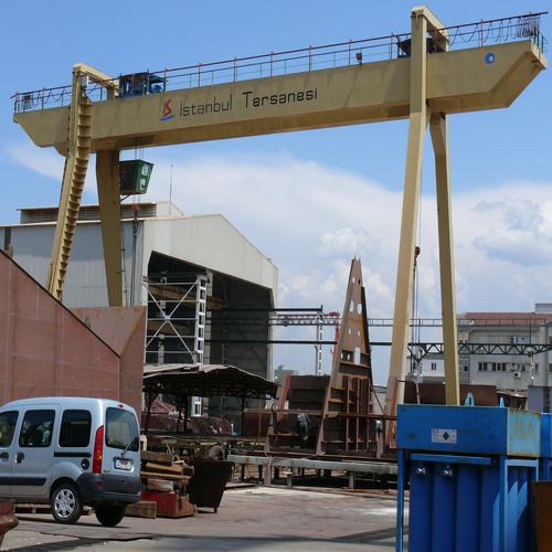 Shipyard crane - PGC - YMV CRANE AND WINCH SYSTEMS - gantry / boom / active heave compensation