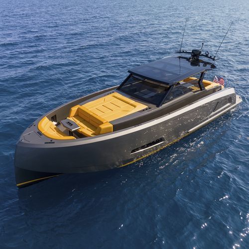 Inboard express cruiser - 45 - Vanquish Yachts - twin-engine ...