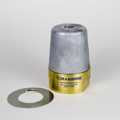 Boat sacrificial anode TOR MARINE SRL zinc / brass / stainless steel