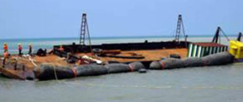 Lifting airbag - Qingdao Huanghai Marine Airbags Manufacture Co ltd - for harbors and terminals / launching / salvage