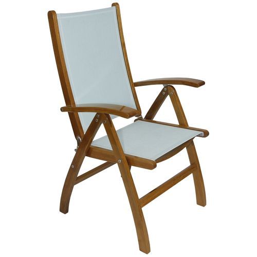 Standard boat chair - CUSK112T18_Frost - Eurodesign - folding / teak ...