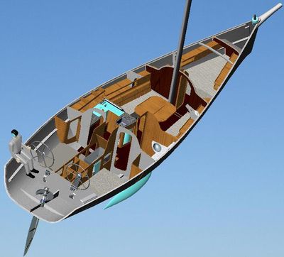 Fast cruising sailboat - Elf-1238 - Uniworkboats SIA - 3-cabin / 2-cabin / with bowsprit