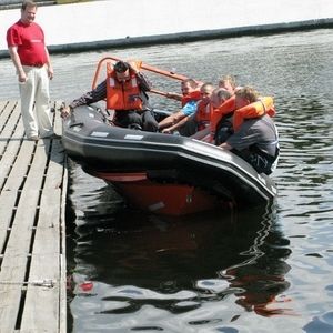 Professional rescue boat - ARTIC 450 - Uniworkboats SIA - outboard / aluminum / rigid hull inflatable boat