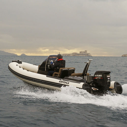 Outboard inflatable boat - EAGLE 6 - Brig U.S.A. LLC - rigid / side console / sport