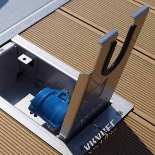Built-in pedestal - PKD series - ARABEL NV - MARINA INTEGRATED SYSTEMS - electrical distribution / water supply / for docks
