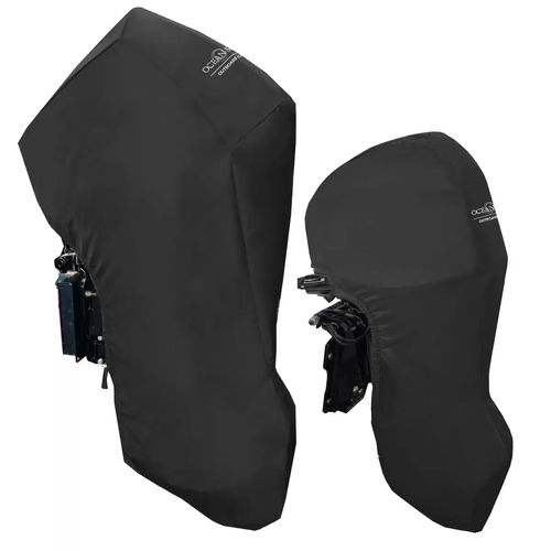 Inflatable boat protective cover - M00-F - OCEANSOUTH - for motor boats / outboard motor / black