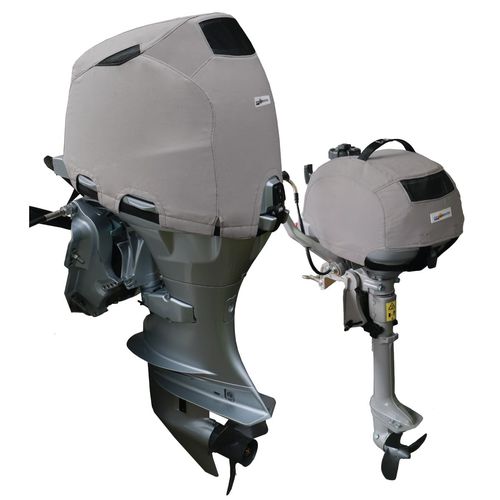 Boat protective cover - H00-VP - OCEANSOUTH - outboard motor / gray