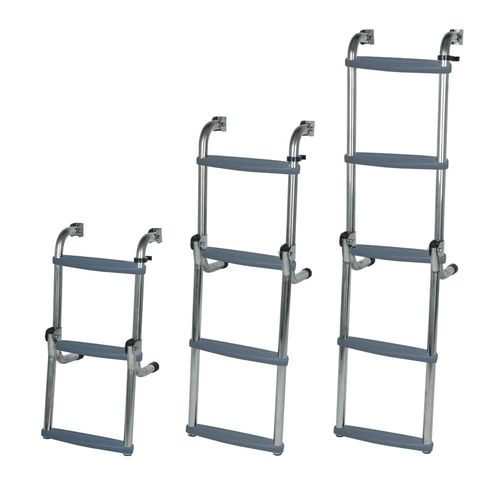 Boat ladder - MA 03 series - OCEANSOUTH - folding / boarding / stainless steel