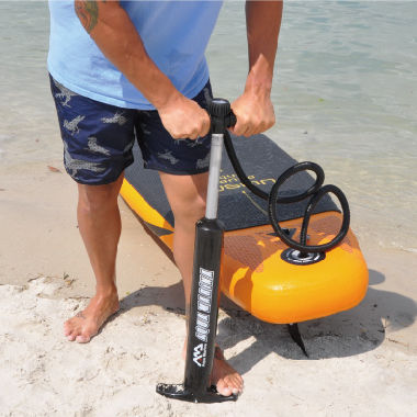 Piston air pump - JOMBO - aquamarina - hand