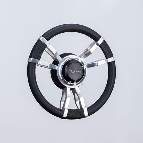 Polyurethane-coated power boat steering wheel - SW0403 pol - Volantec OOD - aluminum / leather-covered / racing