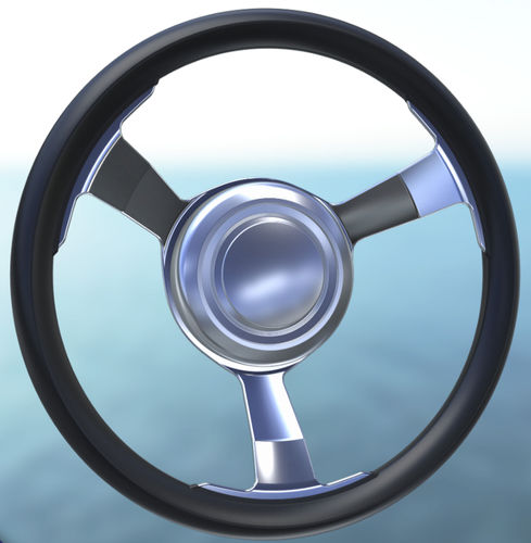 Polyurethane-coated power boat steering wheel - SW02410i - Volantec OOD - aluminum / racing / design