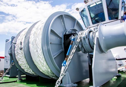 Ship winch - BUMI ARMADA - DMT MARINE EQUIPMENT SA - mooring / hydraulic drive / electric drive