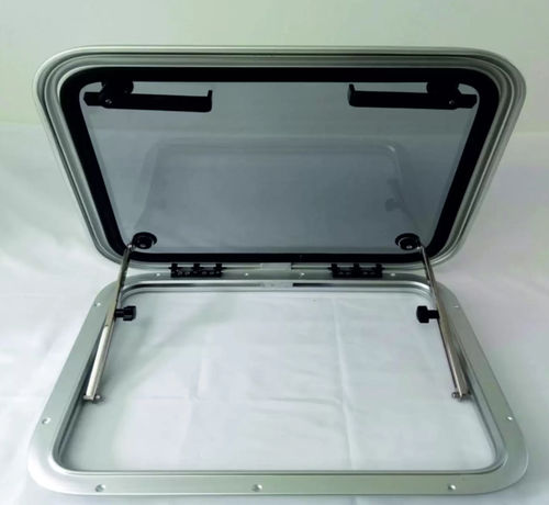 Oval portlight - Make 360 Srls - square / for boat / opening