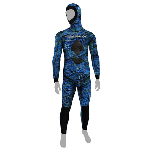 Wetsuit - Blue Fusion - EPSEALON - watersports / with hood / two-piece
