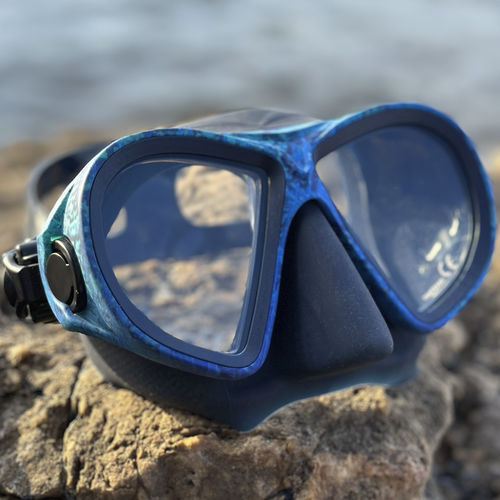 Dual-lens dive mask - Horus camo bleu - EPSEALON - for professional diving