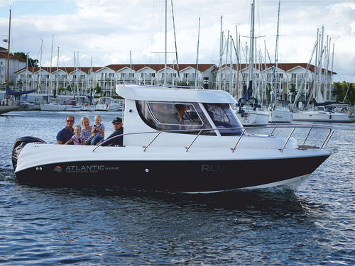 Outboard cabin cruiser - Adventure 660 - Atlantic Marine - planing hull / wheelhouse / fishing