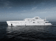 cruising mega-yacht / raised pilothouse / with swimming pool